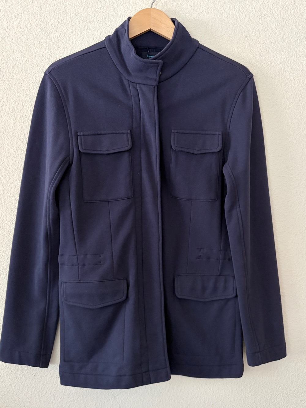 NWT Façonnable Navy Blue 100% Cotton Military Utility Field Jacket Size S
